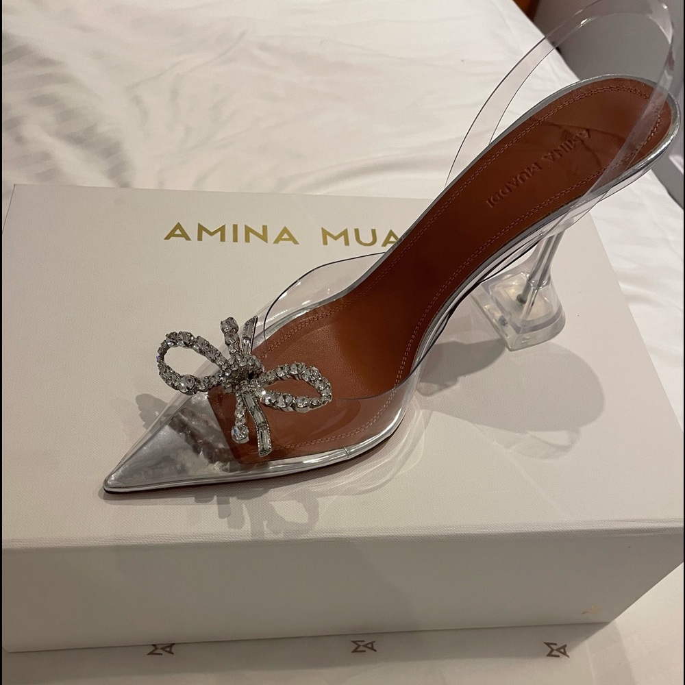 Brand new with box. Never worn. Amina Muuadi Rosie PVC Slingback size 38
